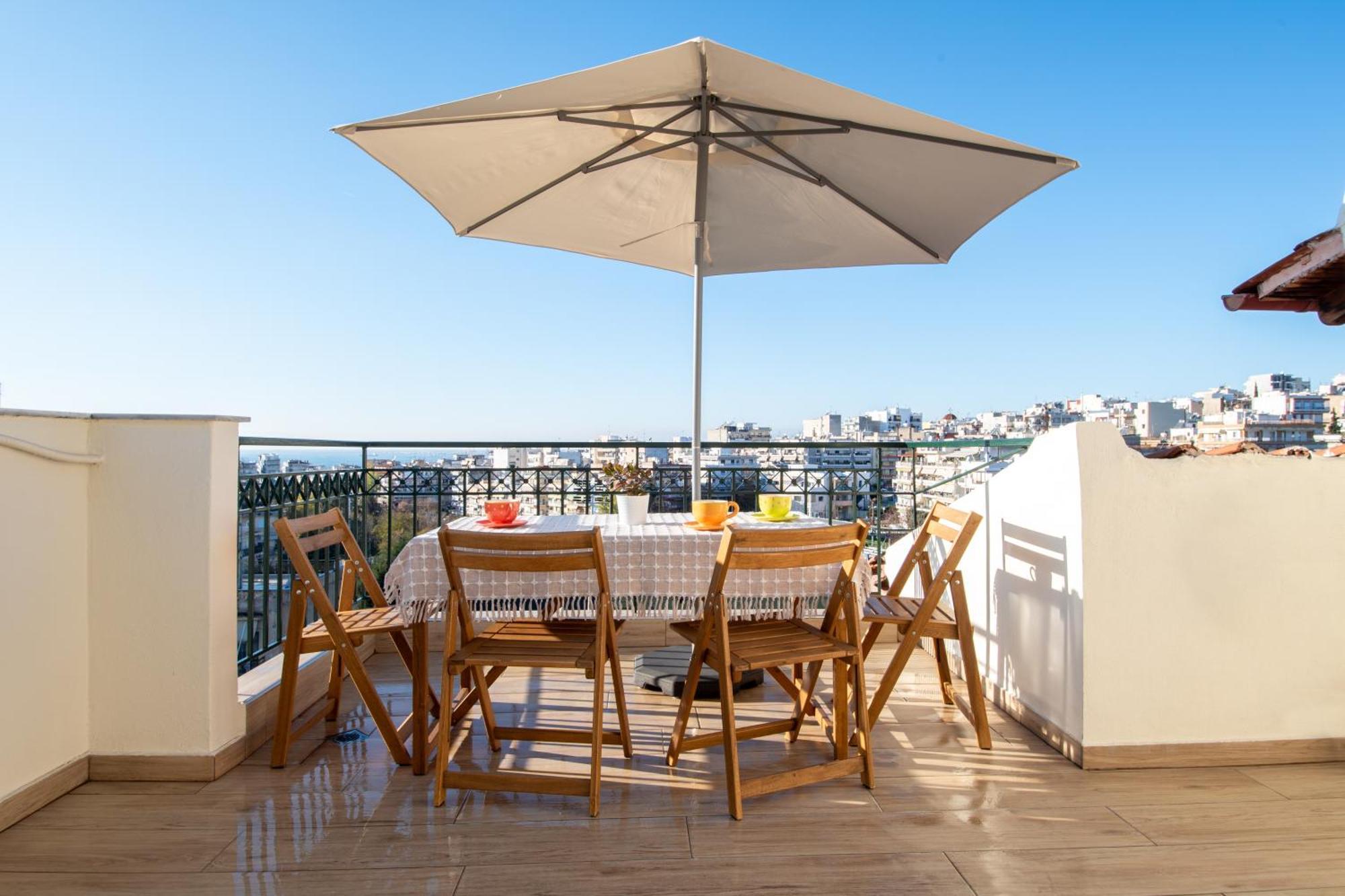 Sunset Rooftop Apartment سالونيك المظهر الخارجي الصورة